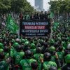 Demo Ojol di Surabaya Ini 3 Tuntutannya ke Pemprov Jatim