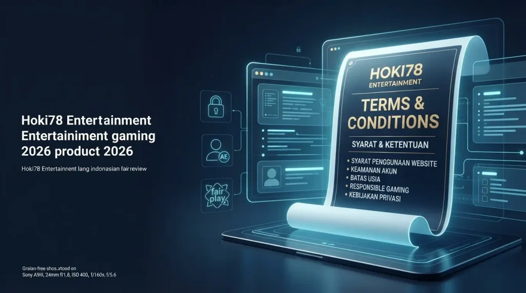 Baca Terms & Conditions Hoki78 untuk memahami syarat penggunaan website, akun, keamanan, batas usia, responsible gaming, dan ketentuan layanan.
